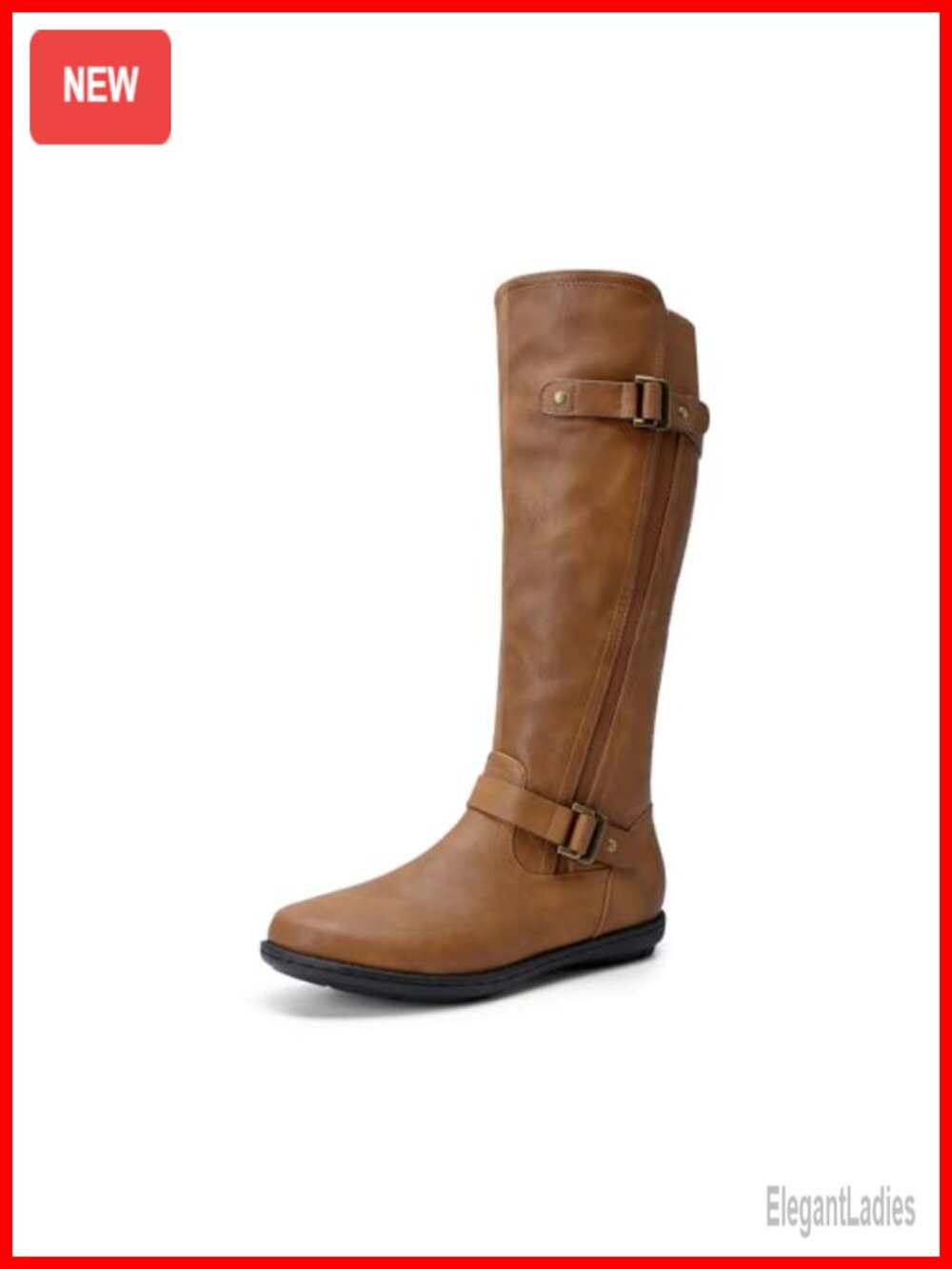 Faux Fur Lined Knee High Winter Boots Side Zipper Round Toe Tall